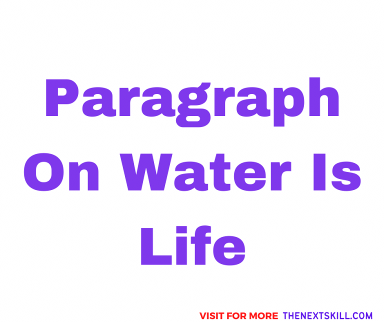 water is life essay 150 words