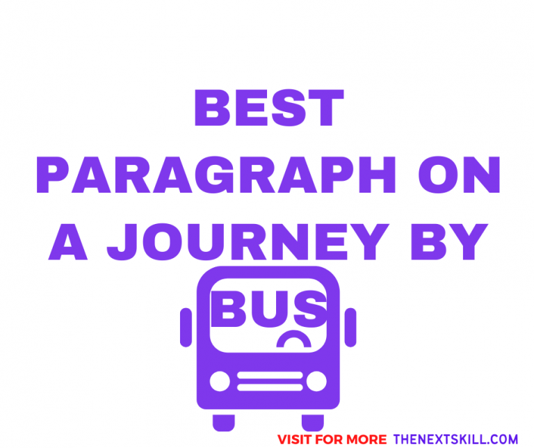Paragraph On A Journey by Bus