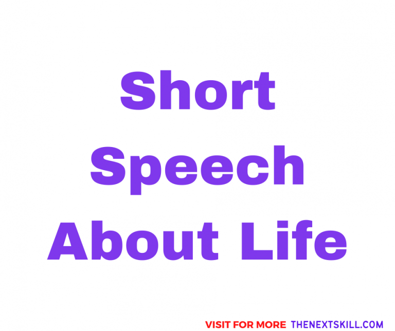 speech about life 3 minutes