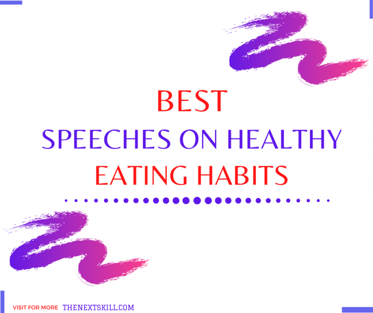 healthy eating habits speech