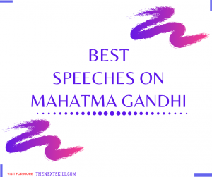 Speech on Mahatma Gandhi- Banner