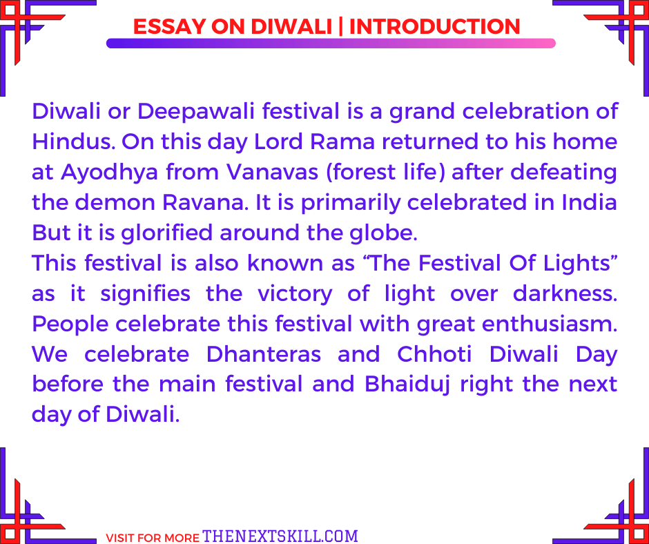 Essay on Diwali | Introduction