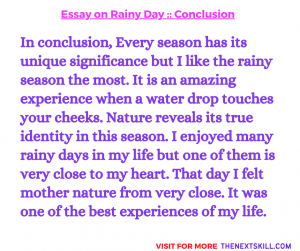 the first rain this year essay