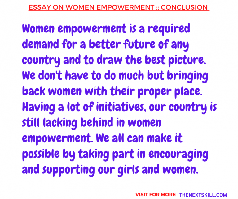Essay On Women Empowerment In English