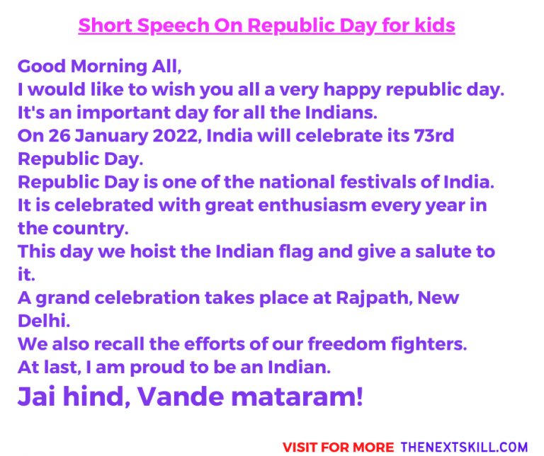 Winning Speech On Republic Day 2022 [Top 3]