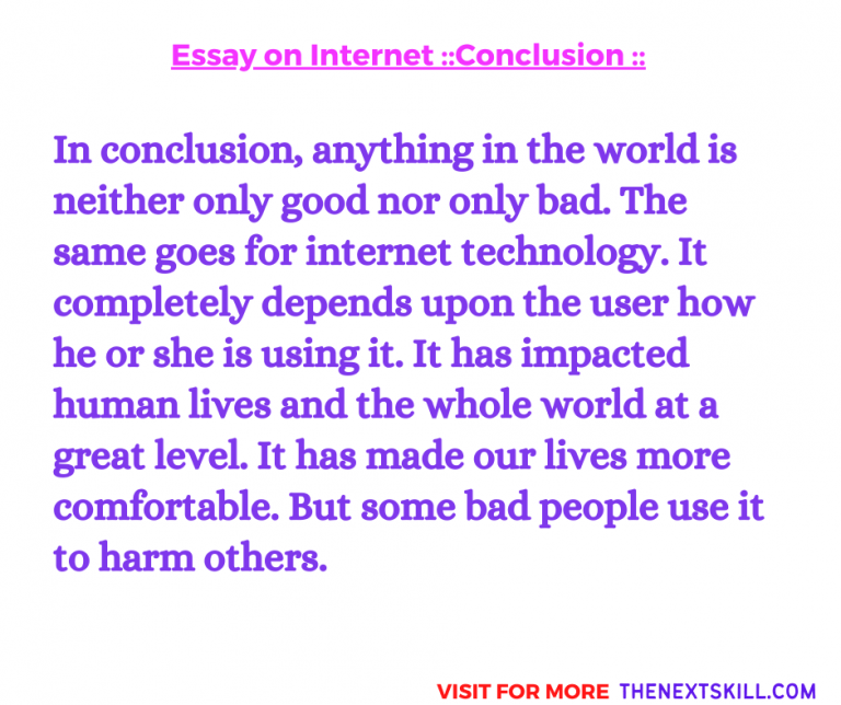 essay about internet problems