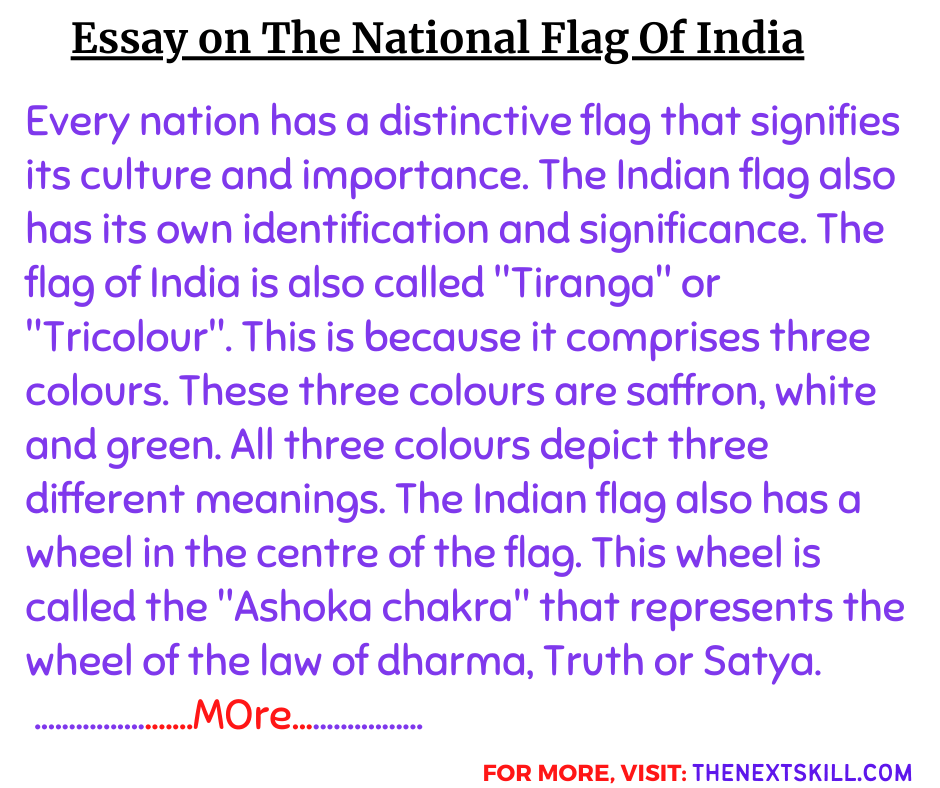 Essay On The National Flag Of India