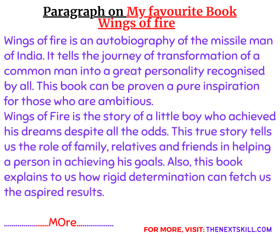 Paragraph On My Favourite Book- Wings of fire