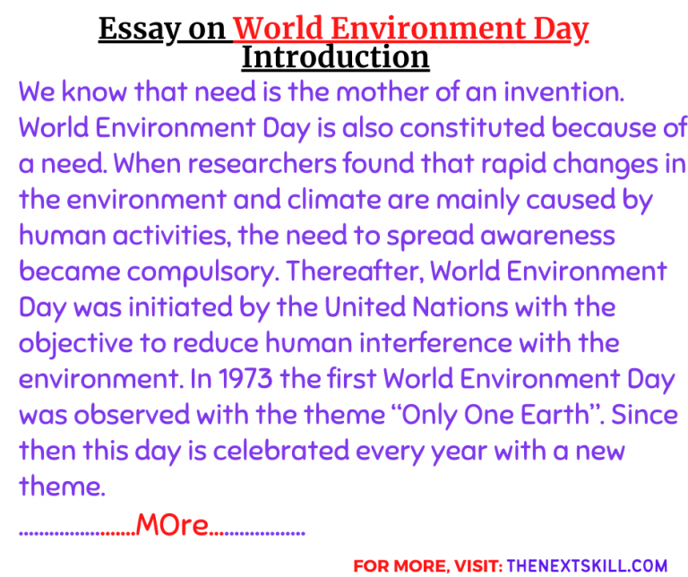 award winning essays on environment