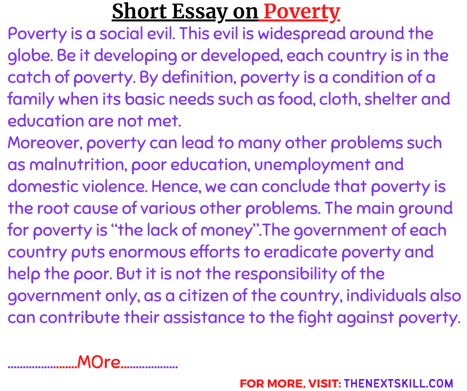 Short Essay on Poverty
